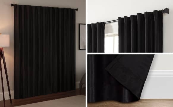 limpieza de cortinas black out de tela